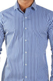Just Differ Men's Striped Formal Shirt