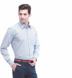 Jogur Men's Checkered Formal Shirt