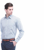 Jogur Men's Checkered Formal Shirt