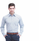 Jogur Men's Checkered Formal Shirt