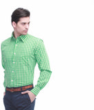 Jogur Men's Checkered Formal Shirt