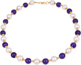Jewelina Gems Brass Necklace