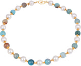 Jewelina Gems Brass Necklace