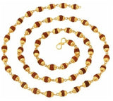 JK Import Rudrash Alloy Mala Alloy, Wood Chain