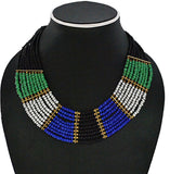 Joyeria Milan Multilayer Color Block Bead Resin Necklace