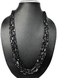 Joyeria Milan Black Beaded Resin Necklace