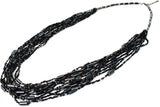 Joyeria Milan Black Beaded Resin Necklace