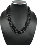 Joyeria Milan Black Beaded Resin Necklace