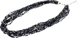 Joyeria Milan Black Beaded Resin Necklace