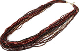 Joyeria Milan Colorful Multistrand Resin Necklace