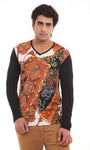 Wecart Graphic Print Men's V-neck T-Shirt