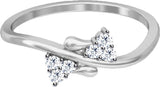 Jacknjewel Charming Six Stone White Gold Diamond 18 K Ring