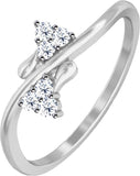 Jacknjewel Charming Six Stone White Gold Diamond 18 K Ring