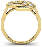 JacknJewel Circular Diamond Gold 18K Yellow Gold 18 K Ring