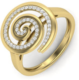 JacknJewel Circular Diamond Gold 18K Yellow Gold 18 K Ring