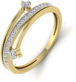 JacknJewel Felicity Diamond Stone Gold 18K Yellow Gold 18 K Ring