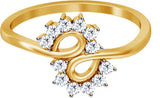 JacknJewel Enchanting Yellow Gold Diamond 18K Yellow Gold 18 K Ring