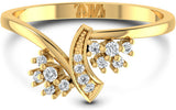 CaratLane Twin Sparkle Gold Diamond 18 K Ring