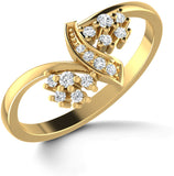 CaratLane Twin Sparkle Gold Diamond 18 K Ring