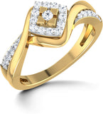 CaratLane Cara Cluster Gold Diamond 18 K Ring