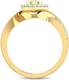 CaratLane Cara Cluster Gold Diamond 18 K Ring