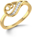 CaratLane Twirl Tangle Yellow Gold Diamond 18 K Ring