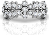 CaratLane Fantasia Band White Gold Diamond 18 K Ring