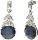 Jewel Touch Bright Sapphire Scale Shape Design Alloy Necklace