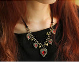 Jewel Touch Angel Wing Heart Pendant Leather Necklace