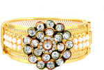 Alysa Alloy Pearl Yellow Gold, Rhodium Bracelet Set