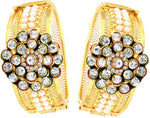 Alysa Alloy Pearl Yellow Gold, Rhodium Bracelet Set