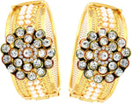 Alysa Alloy Pearl Yellow Gold, Rhodium Bracelet Set