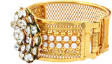 Alysa Alloy Pearl Yellow Gold, Rhodium Bracelet Set