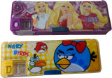 Karta Barbie & Angry Bird Combo dual sharpner Art Plastic Pencil Boxes