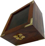 Kartique Hand Made Box in smooth Finish with Glass Lid Jewellery Box Vanity Jewellery