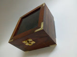 Kartique Hand Made Box in smooth Finish with Glass Lid Jewellery Box Vanity Jewellery