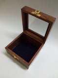 Kartique Hand Made Box in smooth Finish with Glass Lid Jewellery Box Vanity Jewellery