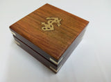 Kartique Handmade Wooden Box for Women Jewel Organizer Square Anchor Décor Jewellery Box Vanity Jewellery