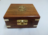 Kartique Handmade Wooden Box for Women Jewel Organizer Square Anchor Décor Jewellery Box Vanity Jewellery