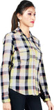 Kasturi Women's Checkered Casual Shirt