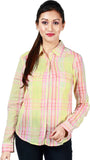 Kasturi Women's Checkered Casual Shirt
