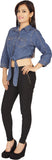 Kasturi Women's Solid Casual Denim Shirt