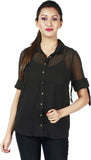 Kasturi Women's Solid Casual Shirt