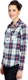 Bedazzle Women's Checkered Casual Shirt