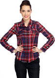 Bedazzle Women's Checkered Casual Shirt