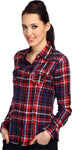 Bedazzle Women's Checkered Casual Shirt