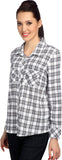 Bedazzle Women's Checkered Casual Shirt