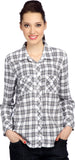 Bedazzle Women's Checkered Casual Shirt