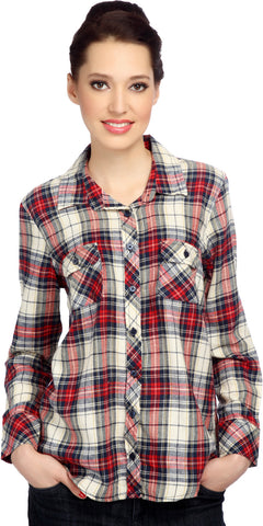 Bedazzle Women's Checkered Casual Shirt
