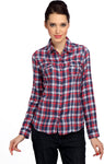 Bedazzle Women's Checkered Casual Shirt